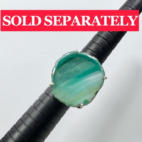 Green Solar Quartz 925 Large Necklace ONLY - Picture 6 of 10